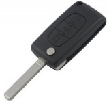 Carcasa cheie cu 3 butoane Topautochei&reg; pentru Citroen C2 C3 C4 C5 C6 C8, Fara Brand