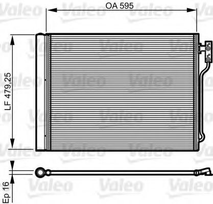 Condensator / Radiator aer conditionat BMW Seria 5 (F10, F18) (2009 - 2016) VALEO 814192