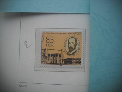 HOPCT TIMBRE MNH 1195 MUZEUL IGIENEI -1 VAL-1987-GERMANIA DDR/RDG foto