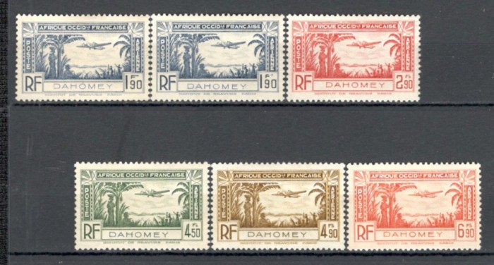 Dahomey.1940 Posta aeriana-Avion deasupra coastei+EROARE la F drepta MD.15