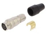 Mufă Circulară Push-Pull HR10 2A Argintată pentru Lipire