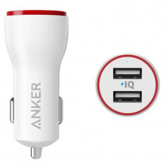 Incarcator Anker Anker PowerDrive 2 24W 2 Port Car Charger White foto