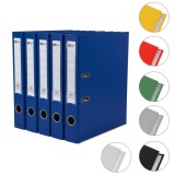 Biblioraft plastifiat, format A4, latime cotor 5 cm, set 5 bucati - Gri, ProCart