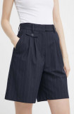 Alohas pantaloni scurti femei, culoarea albastru marin, modelator, high waist