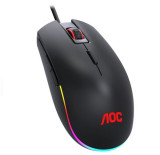 Mouse Gaming Optic AOC GM500, iluminare RGB, 5000 DPI (Negru)