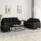vidaXL Set de canapele cu perne, 3 piese, negru, catifea 3201715