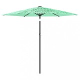 Cumpara ieftin Umbrela soare de gradina stalp din lemn verde 223x223x213 cm