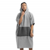 Poncho de baie unisex Homelevel, L-XL, Gri, Bumbac organic, 54881.22.20