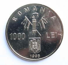 PROBA DIN ALAMA AURITA . 1000 LEI 1998 -150 DE ANI DE LA REV. ROMANA DE LA 1848. foto