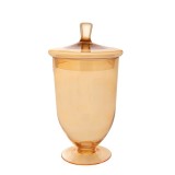 Cumpara ieftin Bomboniera cu capac din sticla Amber 19 cm x 33 cm