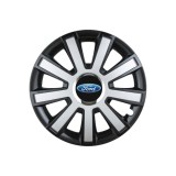 Set 4 capace roti Flash Gri-Negru R16 pentru gama auto Ford, Autohelix MSA