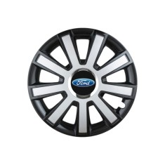 Set 4 capace roti Flash Gri-Negru R14 pentru gama auto Ford