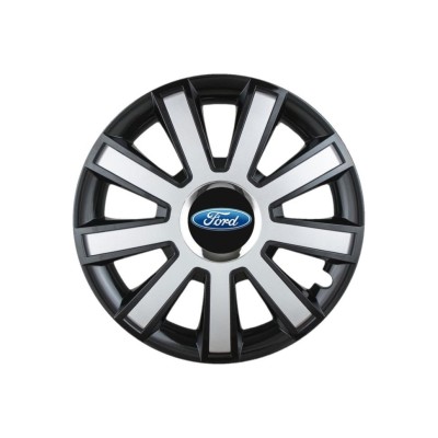 Set 4 capace roti Flash Gri-Negru R16 pentru gama auto Ford foto