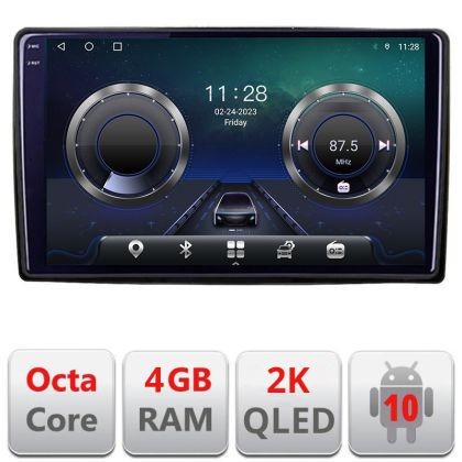 Navigatie universala 2din-2 Android Octa Core Ecran 2K QLED GPS 4G 4+32GB 360 KIT-2din-2+EDT-E409-2K CarStore Technology