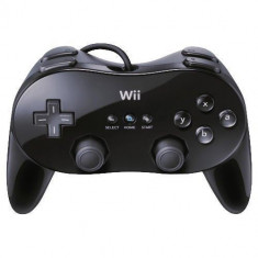 Wii Black Classic Controller Pro foto