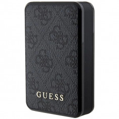 Guess 4G din piele de piele cu logo metalic Powerbank 18W 10000mAh negru