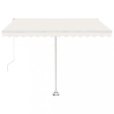 Cumpara ieftin Copertina autonoma retractabila automat, crem, 300x250 cm