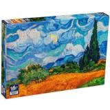 Puzzle Black Sea: C&acirc;mp de gr&acirc;u cu chiparoși &ndash; 500 de piese