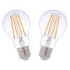 Bec LED filament Hoff clasic A60 E27 10W 1280lm lumina calda 2700 K - 2 buc