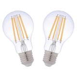 Bec LED filament Hoff clasic A60 E27 10W 1280lm lumina calda 2700 K - 2 buc