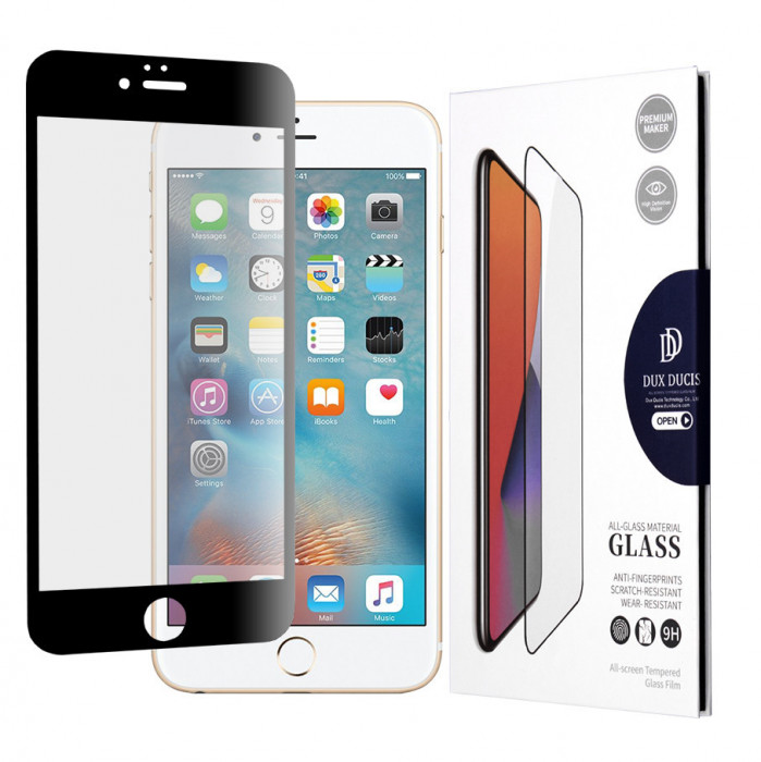 Folie protectie telefon iPhone 6 / 6S - Dux Ducis Tempered Glass - Black
