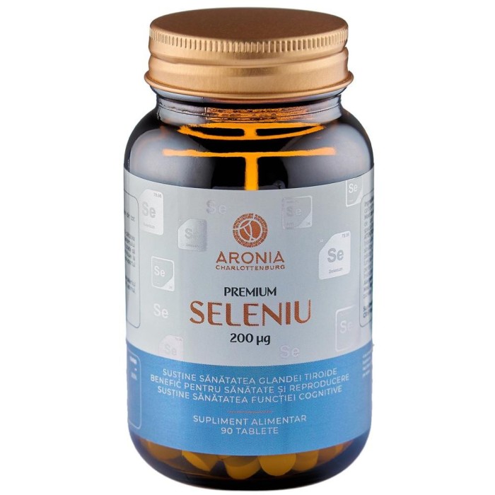 Premium Seleniu 200 &micro;g 90 tablete Aronia Charlottenburg