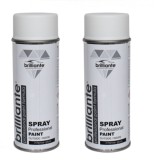 Vopsea Spray Auto Gri 400ml Cosmos - Acrilica Universală Metal, Lemn, Plastic - Set 2 Bucăți