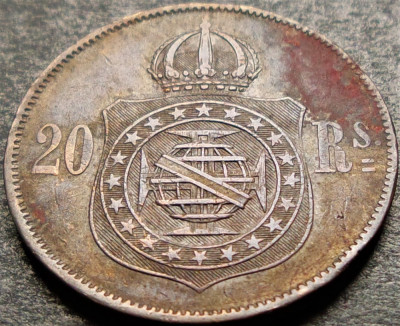 Moneda istorica 20 REIS - BRAZILIA, anul 1869 * cod 5110 - excelenta foto