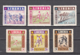 M2 TS6 2 - Timbre foarte vechi - Liberia - sport, Nestampilat