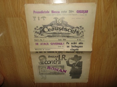 Ziarul Ceausescul-Publicatie Umoristica nr:7 anul 1991 foto