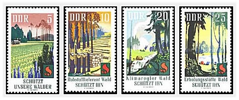 DDR 1969 - protectia padurilor, serie neuzata