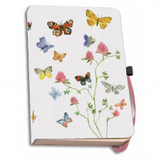 Agenda coperti textile A5 Flowers, Butterflies and Birds, Alice Appleton foto