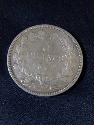 Franța 1842 W &amp;ndash; 5 franci, monedă de argint foto