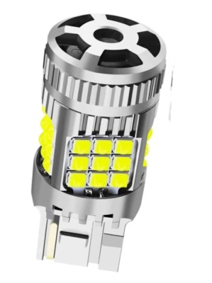 Bec LED T20 / W21W / 7440 DRL Lumini de Zi cu un Filament, 30W, 2800LM, 6000K Alb Rece, 36 SMD 3030, Ventilator Integrat, Canbus Integrat, fara eroare foto