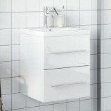 Dulap pentru chiuveta de baie lavoar incorporat alb extralucios