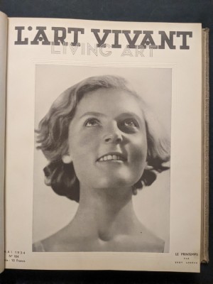 1934 L&amp;rsquo;ART VIVANT nr. 180-191 (colegat 12 reviste) 536 pag 30x25cm ART DECO Fotografie Arhitectura Design Interioare Arta decorativa Pictura Sculptura foto