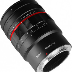 Obiectiv manual Meike MK 50mm F1.2 negru pentru Sony E-mount DESIGILAT