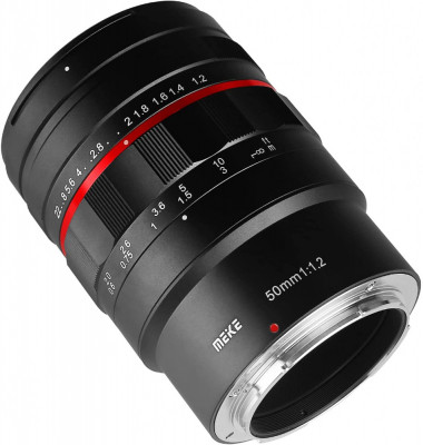 Obiectiv manual Meike MK 50mm F1.2 negru pentru Canon EF Mount foto