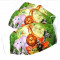 Masca protectie copii, reutilizabila din bumbac cu imprimeu Leu, 2 straturi, set 10 buc., ACD506