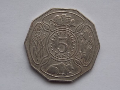 5 SHILINGI 1972 TANZANIA-FAO foto