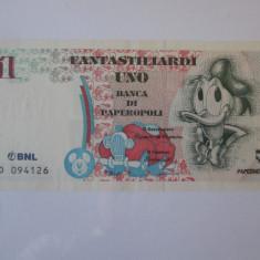 Rară! Italia 1 Miliard 1997 colecție Banca de Hârtie Disney-Rățoiul Donald