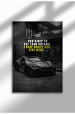 hustle_mxm_39|Motivational Canvas Poster, GT-R Night Drive Art, "Crave Success" Quote, Fuel Your Hustle 2025 | A3 (29.7 x 42 cm) - hustle_mxm_39