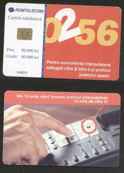 Romania 2002 Telephone card 0256 Rom 152 CT.041