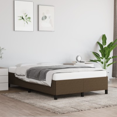 vidaXL Cadru de pat fără saltea, maro &amp;icirc;nchis, 120x200 cm, textil 347053 foto