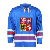 Echipa națională de hochei tricou de hochei Czech Republic 2023/2024 CCM Fandres replica - blue - M