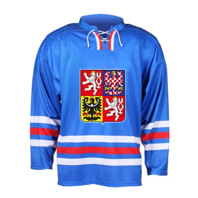 Echipa națională de hochei tricou de hochei Czech Republic 2023/2024 CCM Fandres replica - blue - XXL foto