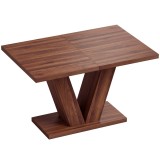 HOMCOM Masă de Dining Dreptunghiulară pentru 4 Persoane 120x80 cm Nuc | Aosom Romania