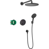 SISTEM DUS INCASTRAT TERMOSTATIC CROMA 280 ECOSTAT S, NEGRU MAT