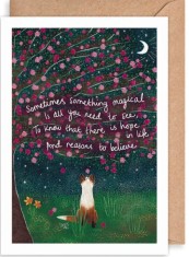 Felicitare - Something Magical Fox &amp; Blossom Tree | The Art File
