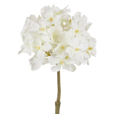 Floare Artificială, Hortensie, Alb, 24cm foto
